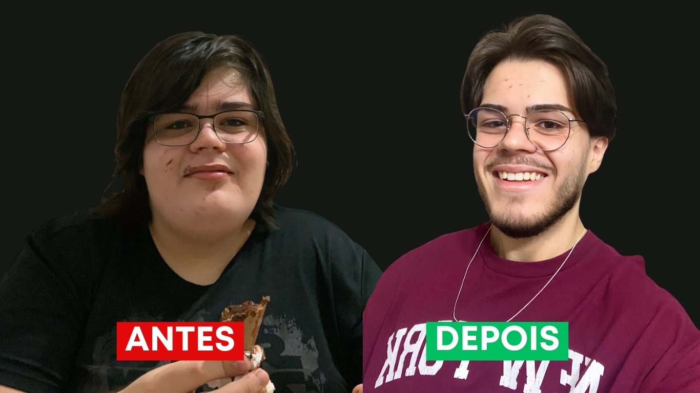 Ivens antes e depois — de 168kg, eliminando 80kg